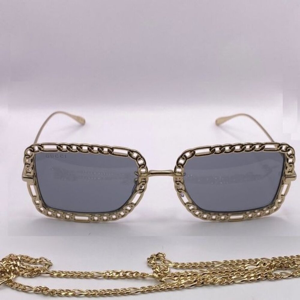 NWT GUCCI GG1112S - 001 CHAIN SUNGLASSES - Picture 4 of 15